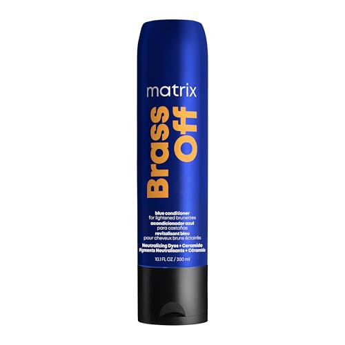Matrix Brass Off Colour Protecting Blue Toning Conditioner, For Lightened Brown Hair, To Hydrate and Nourish