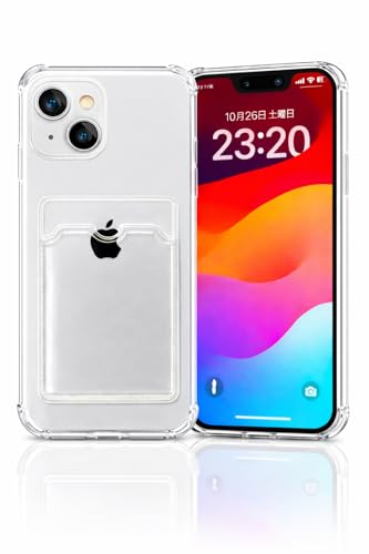 Japan Platina iPhone13 mini �p �P�[�X 5.4�C���` (�N���A) �A�C�t�H��13 �~�j �J�o�[ �|�P�b�g�t�� �J�[�h���[ �N���A �X�}�z�P�[�X TPU Qi�[�d ����~�� ���菝�h�~ �y�� ���^ �G�A�N�b�V���� (���K�i MIL