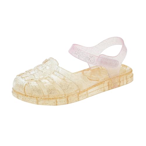 Image of Jelly Sandals for Girls,Closed Toe Princess Costume Summer Dress Shoes Fisherman Gladiator Water Beach Flat Sandals for Toddler /Little Kid /Big Kid