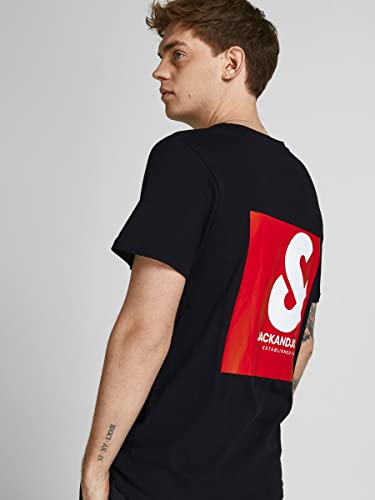 JACK & JONES Male - Maglietta girocollo, Nero, M
