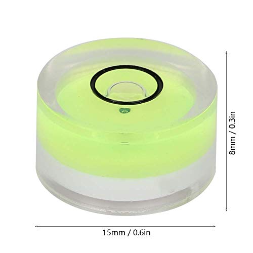 5Pcs 15mm Level Bubble，Spirit Level Bubble Mini Round Measuring Tool for Horizontal Calibration of Balance,Electronic Scale,Camera Platform