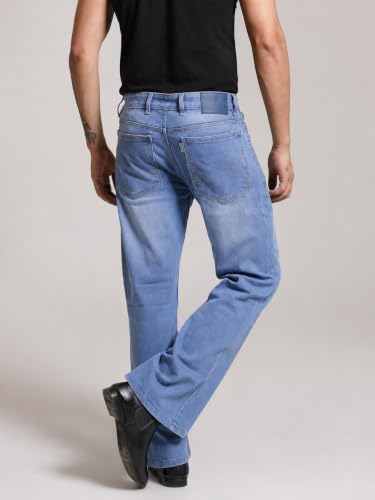 Buy Denimora Men’s Bootcut Denim Pants Blue - Image 4