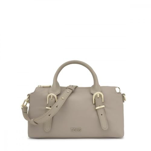 TOUS Bowling M Buckles Soft Topo, Bolso Mujer, Gris TOUS Bowling M Buckles Soft Topo, Bolso Mujer, Gris