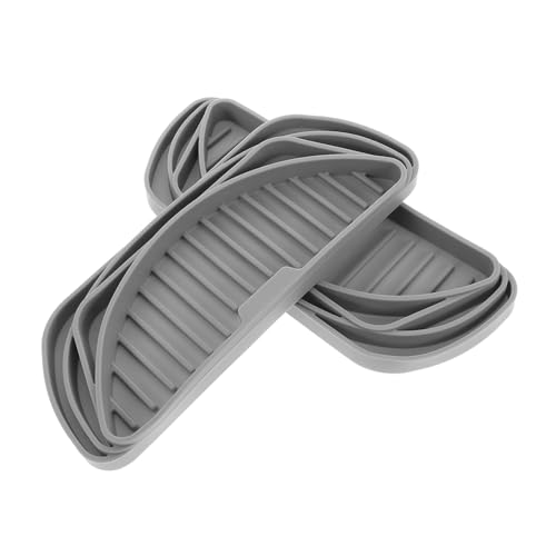 BAZEITFLOW 2pezzi Vassoio Raccoglitore Gocce Silicone Antiscivolo Per Frigorifero Da Design Per Raccolta e Ghiaccio Facile Da Pulire e Riutilizzare