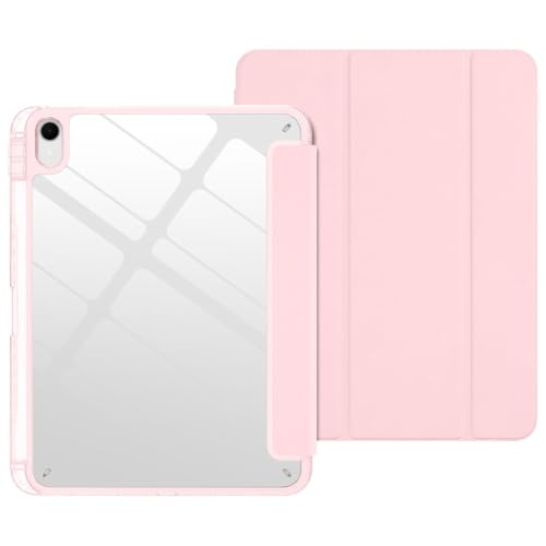 Étui iPad 11e génération 11 pouces A16 2025 rose en cuir et silicone à rabat