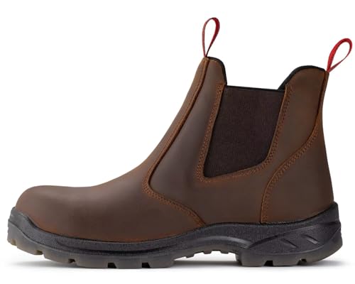 SUREWAY Men's Slip On Work Boots for Men - Soft Toe,Upgraded Slip/Water Resistant,Electric Hazard,Fire Station Mechanic Work Boots/Shoes2