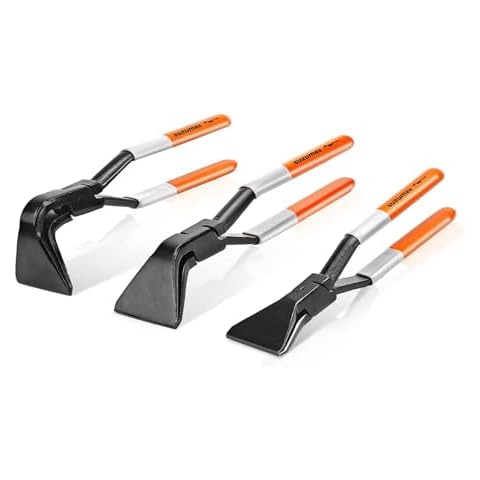 SUZUME 3 Pack Hand Seamers Sheet Metal Tools, Metal Bender Hand Tool, Sheet Metal Bender - 𝗦𝘁𝗿𝗮𝗶𝗴𝗵𝘁, 𝟰𝟱°𝗮𝗻𝗱 𝟵𝟬° with a Tool Box, for Roofing, HVAC, Drawer Cover
