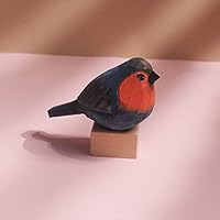 Amazon.co.jp: 木製の雑貨 小鳥 木彫りの置物 動物雑貨 天然木