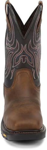 Justin Men's Tanker Western Work Boot Steel Toe Timber 15 D(M) US | Image 7