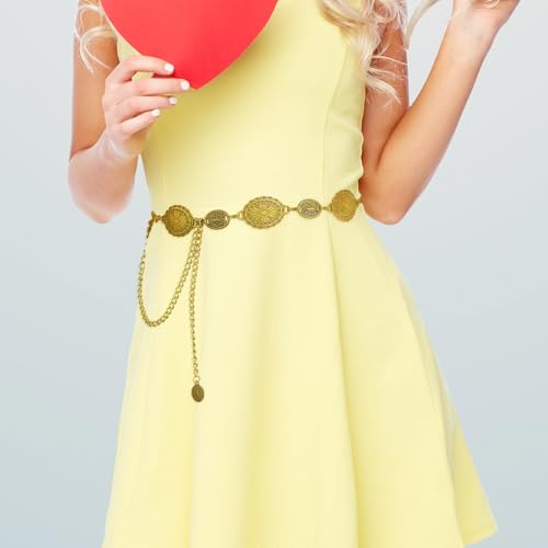 Western Belt Concho Chain Belt for Women Country Concert Outfits Western Cowboy Waist Chain Belt Country Concert Dress2