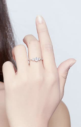 Sterling Silver Halo Cubic Zirconia Ring