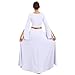 IBAKOM Adult Women Praise Robe Worship Dress Bell Sleeve Liturgical Full Length Wide Swing Loose Fit Lyrical Celebration of Spirit Dancewear White+Gold XL
