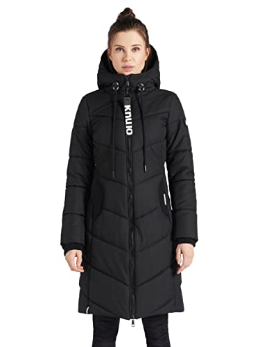 khujo Damen Mantel ARIBAY2 Structured gesteppt Kapuze Strick...