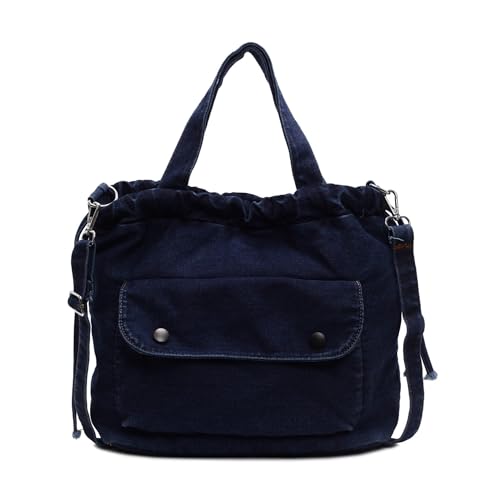 Women's Denim Crossbody Bag with Multi-Pockets Durable Jean Hobo Purse for Daily Use Travel