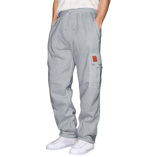 Pantalon jogging homme coton lin : pantalon cargo toutes saisons modèle A170
