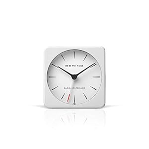 BERING Damen und Herren Alarmclock Funk Movement – Home Decor Collection mit Kunststoff Glas
