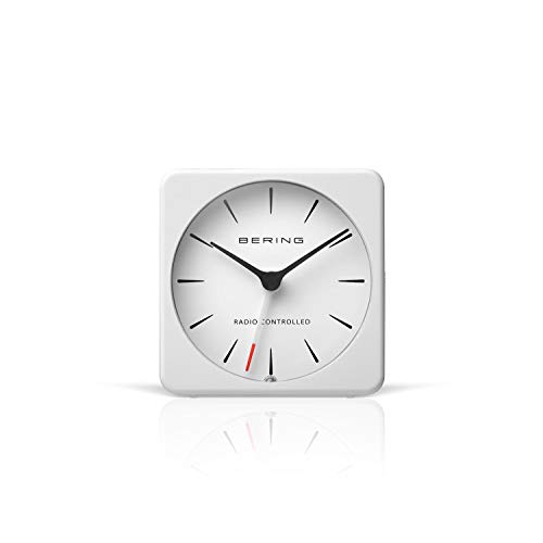 BERING Damen und Herren Alarmclock Funk Movement - Home Decor Collection mit Kunststoff Glas