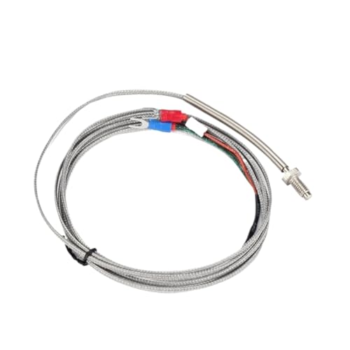 1pcs WRNT-02 M6 Screw K J PT100 Type 1M 2M 5M Wire Cable Thermocouple Temperature Sensor for Industrial Temperaturees Controller(M6 J Type 2m)