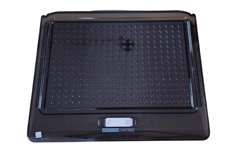Image of Crisper Cover Vegetable Basket Cover Suitable for Whirlpool 308 L 3 Star IntelliFresh Inverter Frost Free Double Door (IF INV ELT DF355 TITAN STEEL(3S)-TL Crisper Glass Lid Tray
