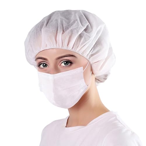 Mikankawa 衛生キャップ 使い捨て 100枚 フリーサイズ