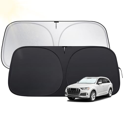 Windshield Sun Shade for Audi Q7 2016-2025, Custom Fit Car Sun Shades with 420D Fabric & Foldable...