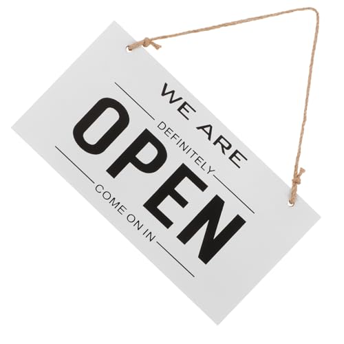 JUMPLAWN 営業中 サイン 木製 ドア用 開店 閉店 ビジネス用 表札 玄関装飾 カフェ オフィス 店舗 ドアサイン