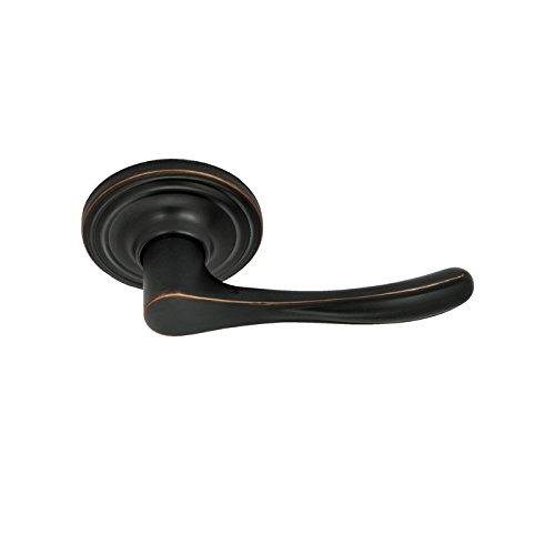 Better Home Products Sea Cliff Passage Lever | Perfect for Walk in Closet/Kitchen Pantries, Wave Style Handles - Dark Bronze