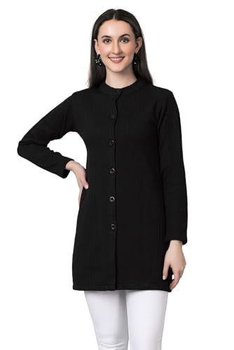 Image of HIFZAA Womens Woolen Long Cardigan Sweater for Women Winter wear for Ladies M to 4XL