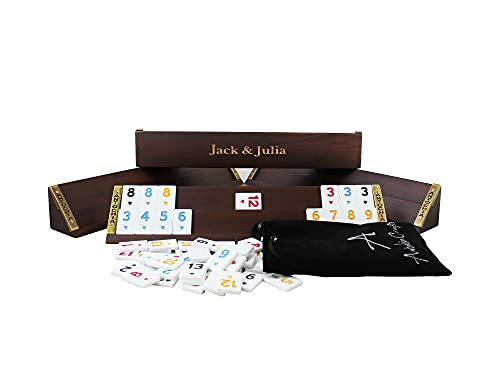Wooden Rummy Game Set personalizado con estuches de madera