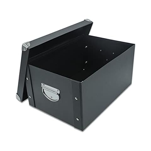 GUOZI Collapsible Storage Box, Decorative Memory Box with Lid & Metal Reinforced Corners, Cardboard File Box with Handles, Organizer Gift Box for Keepsake Toy Photos Office Nursery Wardrobe Bookshelf Cover