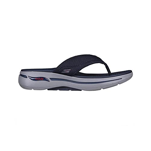 Skechers Skechers Men's Go Walk Arch Fit SandalSandal, Navy and Red Textile, 9.5 UK
