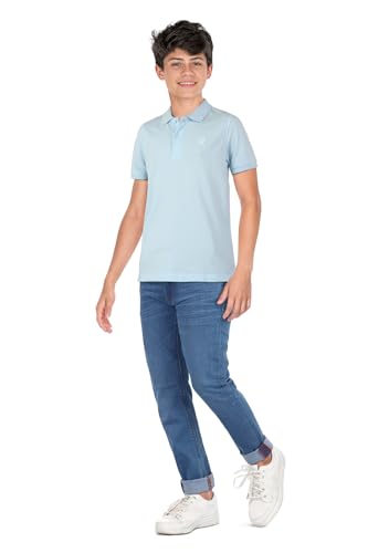 Image of Allen Solly Boys' Pique Polo T-Shirt | Solid | Soft Cotton Pique | Regular Fit | School & Smart Casual Wear