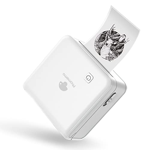 Phomemo M02 Pro 300dpi High Resolution Wireless Bluetooth Thermal Printer Portable Mini Pocket Printer Thermal Photo Printer Mobile Printer Sticker Maker for iPhone and Android Phones