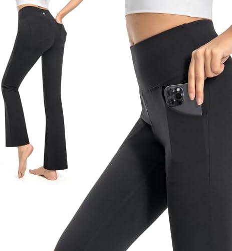 Trouser Style Yoga Pants Stretch Fitness Broek Pyjama RXBPU Pantalon De Yoga Bootcut Avec Poches, Pantalon De Contrôle Tummy Controle Leggings Hoge Taille Yoga Broek