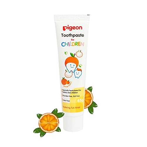 Image of Pigeon Children Toothpaste, Fruit Punch, 45g & Pigeon Children Toothpaste - Orange (45g)