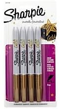 Sharpie Metallic Permanent Markers, Gold, 4/Pack