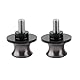 Akozon Montageständer Motorrad Bobbins, 2 Stücke 6mm Motorrad Ständeraufnahme CNC Aluminiumlegierung Hinterradständer Drehhilfe Schwinge Spool Sliders Ständer Schwinge Spulen (Titan)