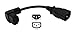 Cerrxian 16cm IEC 320 90 Degree C13 3 Pin Female to C14 3 Pin Male PDU Power Supply Extension Cord for Computer LED HDTV Monitor and Scanner
