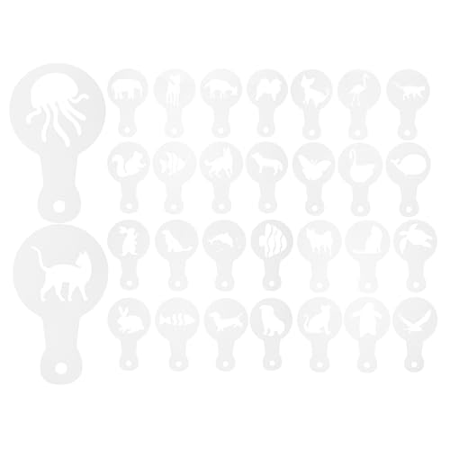 WATIIFUFU �ė��p�\�ȃR�[�q�[�X�e���V�� 30���� PET�f�� �g�p�ȒP���炩�ȕ\�� �R�[�q�[��f�U�[�g�̑����ɍœK ���e�A�[�g��J�v�`�[�m�̃f�R���[�V�����p�e���v���[�g