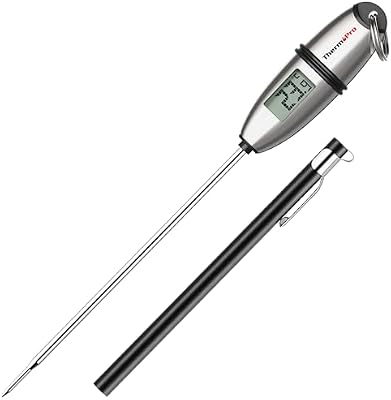 ThermoPro TP02S Termómetro Cocina de Lectura Instantánea en 5 Segundos Termómetros Alimentos Digital con Sonda Larga para Carne Barbacoa Comida Liquidos Aceite Agua