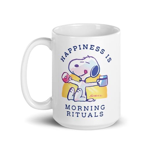 Taza Peanuts Happiness Is Morning Rituals 15 oz miniatura 1