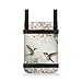 Gomyblomy Hummingbird Crutch Storage Bag Travel Bag Crutch Accessories Carrying Pouch with Drink Holder and Pockets Cherry Blossom Walker Bag Underarm Crutches Pouch