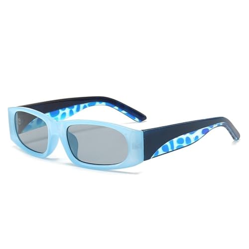 Lunettes de soleil lentille PC rectangulaires et monture léopard robuste