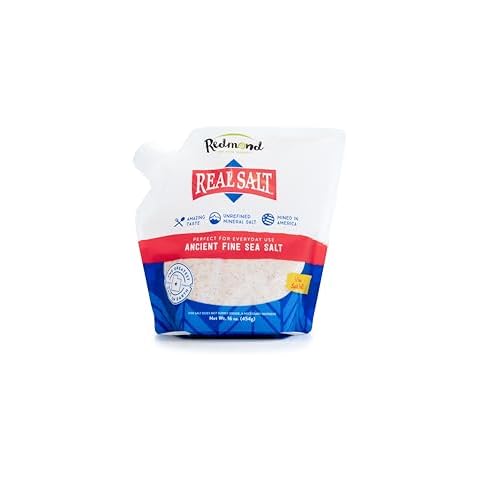 Redmond Real Salt - Ancient Fine Sea Salt, Unrefined Mineral Salt, 16 Ounce Pouch (1 Pack) Cover