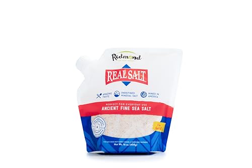 REDMOND Real Salt - Unrefined Fine Sea Salt, 16 Ounce Pouch