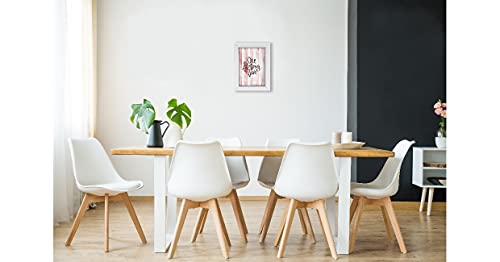 Mur décoré tableau avec cadre rigide MDF Homemania citation multicolore
