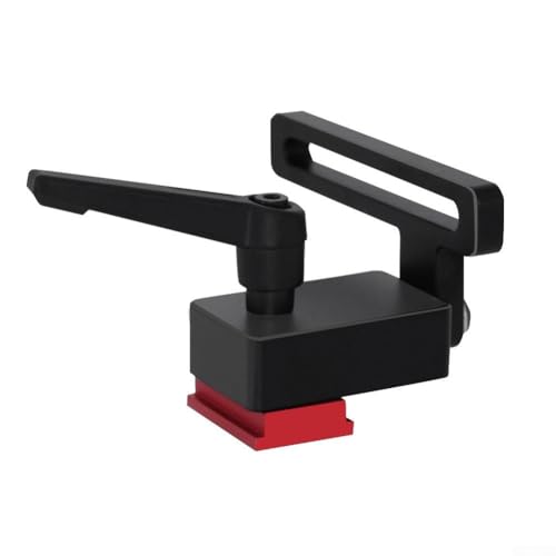 Blocchetto di arresto a T in alluminio per seghe oblique, angolo regolabile, blocco di arresto per la lavorazione del legno, 85 x 48 mm, staffa limitatrice per scanalatura scorrevole compatibile con