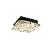 Justice Design Group Lighting ALR-5555-MBLK-LED2-2000 Clips 12" Square Flush-Mount-Matte Black-Alabaster Rocks-LED