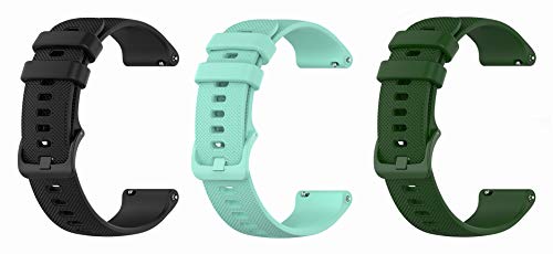 for GARMIN(�K�[�~��) ForeAthlete 745 �o���h �x���g 3�F�Z�b�g �����o���h �V���R�� �݊��i Forerunner 265/255/Venu3/2/vivoactive4 �ւ��o���h �����x���g �A�N�Z�T���[ (�u���b�N+�A�[