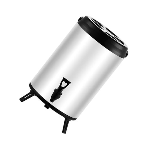 Gissroys - Grand récipient de 8 litres pour boissons chaudes avec structure ergonomique et imperméable blanc inoxydable non électrique Club Addons Récipient à feuilles de thé
